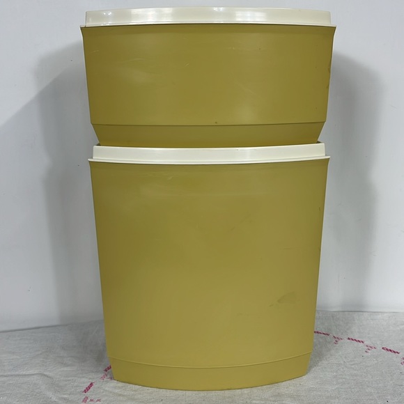 Vintage Lustroware plastic nesting stackable storage containers - Picture 3 of 11